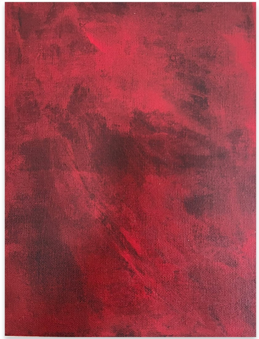 Crimson Chiffon | Original Abstract Acrylic Painting on Canvas